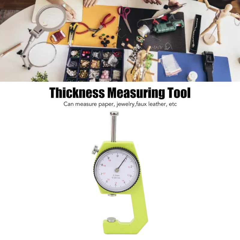 Thickness Gauge 0.1mm High Accuracy 0 to 20mm Range Round