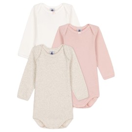 Petit Bateau Baby Girl Striped Bodysuit with Long Sleeves, Variant 1