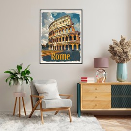 SKRYUIE Paint by Numbers Kits for Adults Rome, Acrylic Oil City Paint by Numbers for Adults Beginner Canvas with Brushes Paintwork Art Crafts for Home Decor 16x20 inch x14