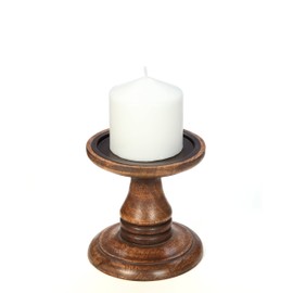 Hosley's Set of 4, 3 Inches High, White Unscented Pillar Candles