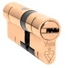 40/40 Brass YALE Superior Euro Cylinder with 3 Keys Anti