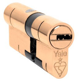 40/40 Brass YALE Superior Euro Cylinder with 3 Keys Anti Snap / Bump / Pick / Drill / Pull High Security uPVC Composite Door Barrel Profile Lock