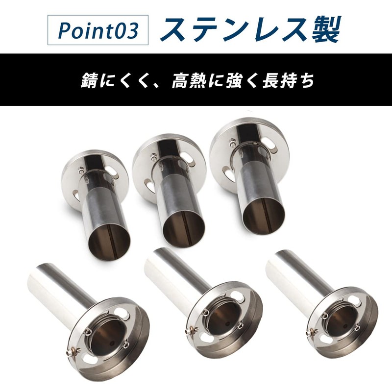 FJmark Inner Silencer General Purpose Baffle Stainless Steel Volume Control