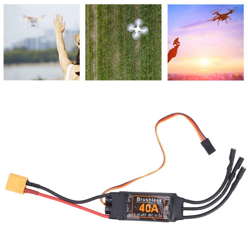 40A Brushless ESC Speed Controller for RC Drone Throttle Calibration