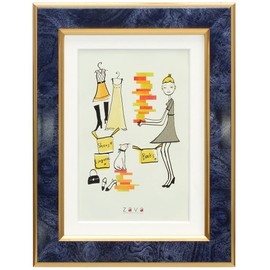 VANJOH 454070 Photo Frame, Classic Frame, 0.6 gal (2 L), 0.6 gal (2 L), Blue with Mat Mat