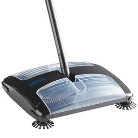Floor Sweeper, 9.5 Inch Dual Blade, Manual Operation, for Carpet and Hard Floors
