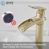 BWE Bathroom Vessel Sink Faucet Waterfall Spout Single Handle One