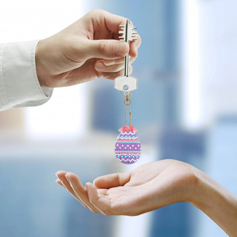 5pcs Diamond Painting Keychain Kit Handmade DIY Cute Shape 5D