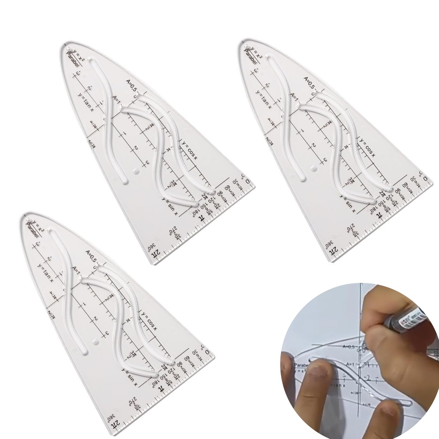 Parabolic Template Maths, Parabolic Stencil, Cosine Ruler for ...