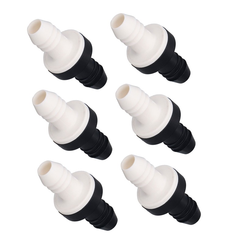 6Pcs Check Valve Plastic Non Return 1 Way Inline Valve