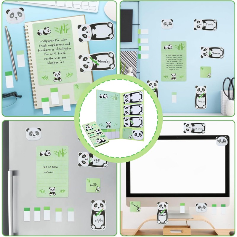 440 Sheets Panda Sticky Notes Set, Writing Memo Pads Self-Stick,