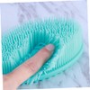 2Pcs Bathing Silicone Scrubbers Soft Shampoo Cleaning Massage Brushes Blue
