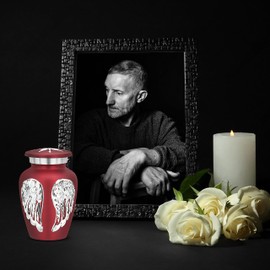 Red Small Urns for Human Ashes - Mini Urns for Human Ashes - Cremation Keepsakes for Ashes - Small Keepsake Urns for Human Ashes - Decorative Ash Urn - Ash Holders for Human Ashes from Keepsake Co.