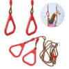 Children Adult Pull up Rings Plastic Trapeze Swing Triangular Gym