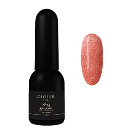DIDIER LAB – Gel Polish Brillant No 14 – Professional Manicure Pedicure Nail Gel Polish with Sparkling Platinum Hue –Light Reflective Shimmer - Rich Pigment for Complete Nail Coverage – UV LED Lamps