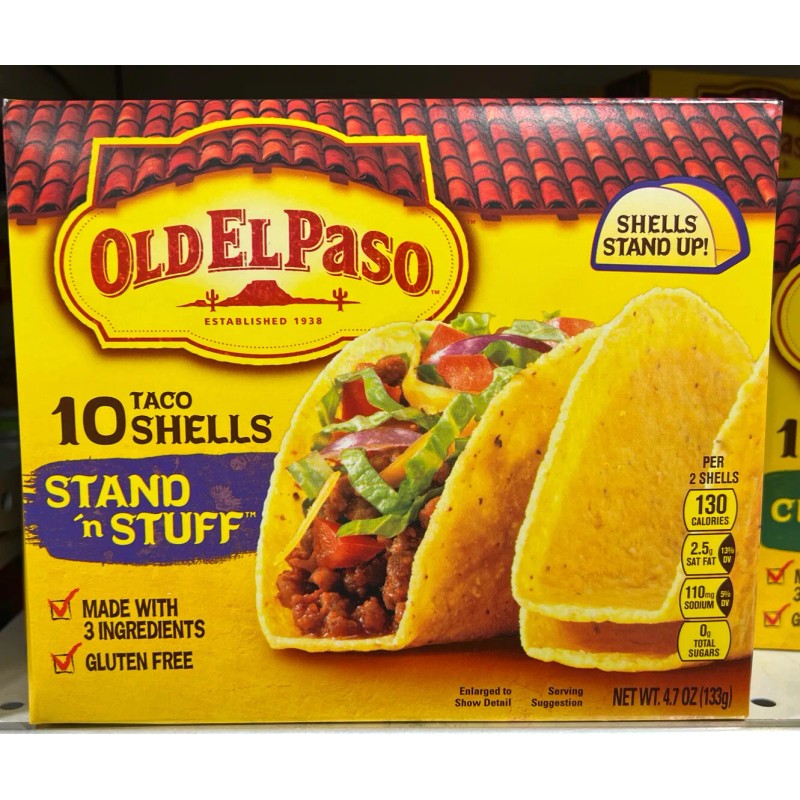 Old El Paso Bold Ranch Flavored Taco Shells 10 Stand
