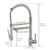 LOPOO Kitchen Faucet with Pull Down Sprayer, Brushed Nickel Finish,