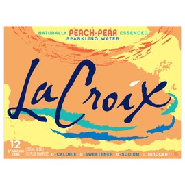 LaCroix La Croix Water Sparkling Peach Pear 12 Pack 12 oz (Pack of 2)