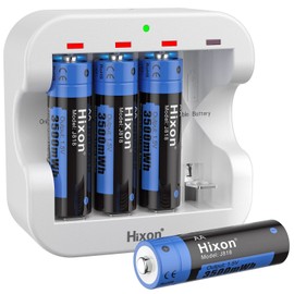 Hixon AA Rechargeable Batteries with Charger,Hixon 3500mWh High-Capacity Rechargeab...