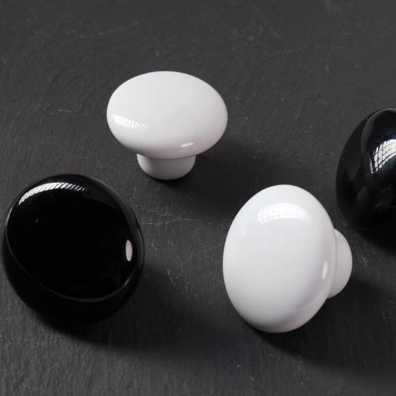 UPEYXDQR 10 Pack White Ceramic Cabinet Knobs Round Shape Drawer