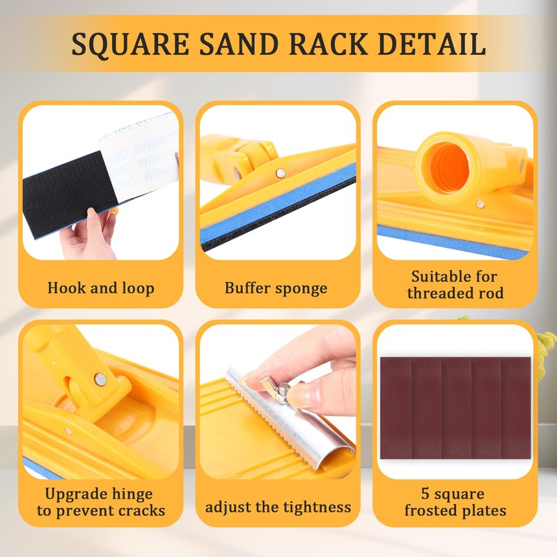 Pole Sander for Drywall, 31-74-inch Manual Hand Drywall Sander with