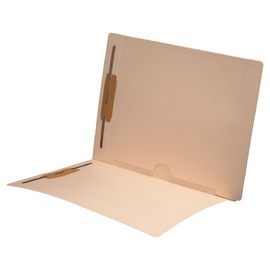 File Folder with Large Pocket, S-9016, 11 pt Manila, Letter Size, Reinforced end tab, Full Pocket on Right (Facing in), 2-Bonded Fasteners in Positions 1 &3. Quantity 100