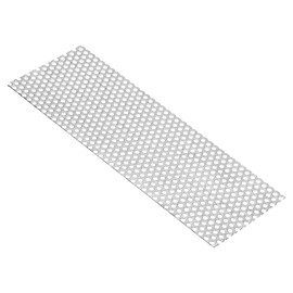 PATIKIL 11.8" x 4" 304 Stainless Steel Perforated Sheet, 0.2" Hole 19GA Expanded Metal Mesh Plate Screen Decorative Meshes for Ventilation Grill Smoking