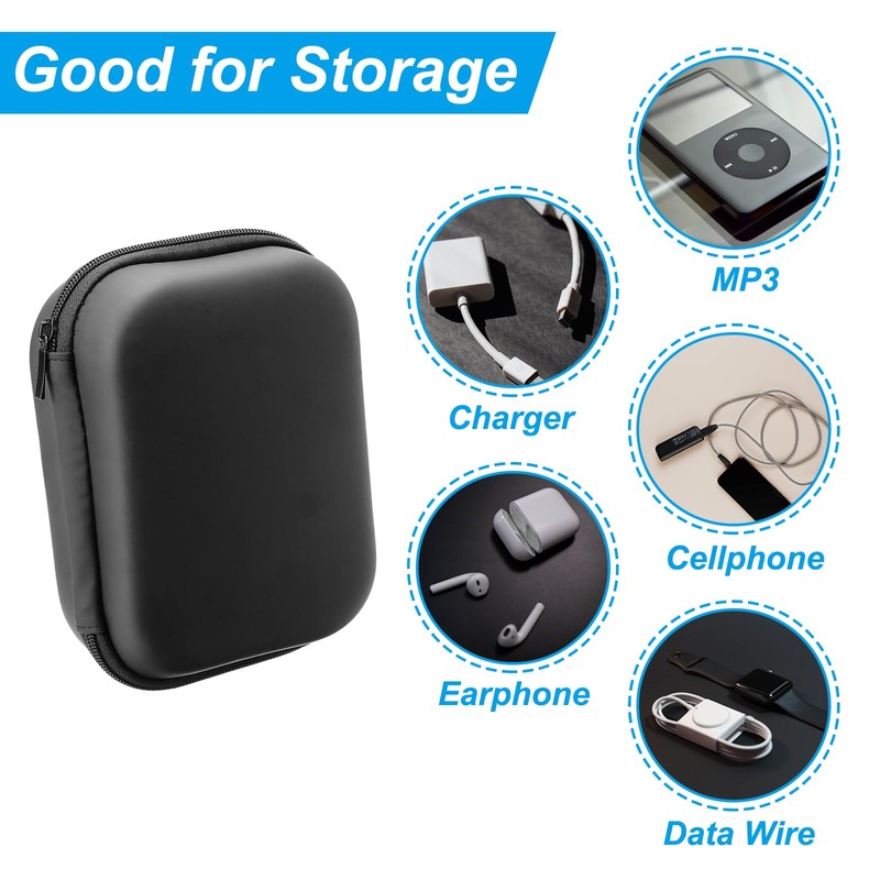 PATIKIL 160x130mm Electronic Notebook Case EVA Hard Waterproof Rectangle Travel