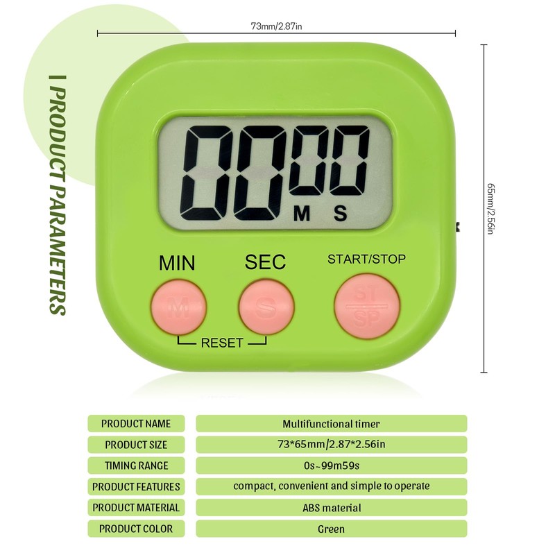 PAITOK Digital Timer Kitchen Timers with Back Stand for Cooking,Versatile