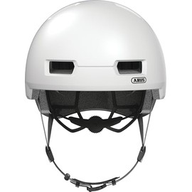 ABUS city helmet Skurb ACE - stylish bike helmet for everyday use, skating, BMX riding or longboarding - silver white, size M
