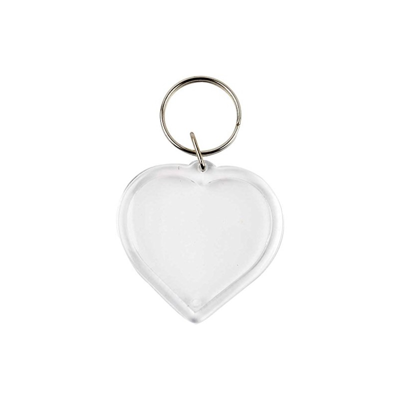 Key rings, size 40x40 mm, Heart, 25pcs