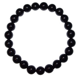 Tourmaline Black Schorl Bracelet Diameter Ball 8 mm (4225), Tourmaline / Schorl, Without Stone