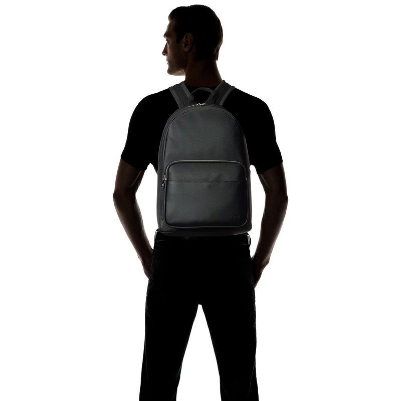 Lacoste Men's Classic Laptop Pocket Backpack, Black, One Size