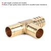 2pcs 3/4in Tee Thread Hose Brass Pipe T Fitting Barb