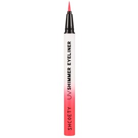 DALVGFN Metallic Neon Liquid Eyeliner Pen, Long Lasting Glitter Eye Liner, Waterproof & Smudge-proof, Glow Brightly Under UV Lights, Colorful Eye Makeup For Rave Party Music Festival, Shimmer Pink