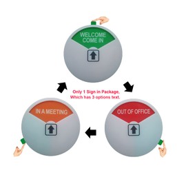 Dmytop Privacy Sign,Out of Office Sign, Please Come In Sign, In a Meeting Sign, Office Sign, Conference Sign for Offices (White-3 Pack), 4 x 4 Inches (ACYLIC-03BLUEWHITE-US)