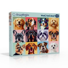Snappy Puzzles - Woof, Yarf, Rowf - 1000-Piece Dog-Themed Jigsaw Puzzle for Adults | Premium Satin Finish | Made in USA | Fun and Relaxing Challenge