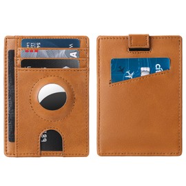 FALAN MULE Airtag Wallet Men Slim RFID blocking Leather Stylish Minimalist Front Pocket Wallets for Men
