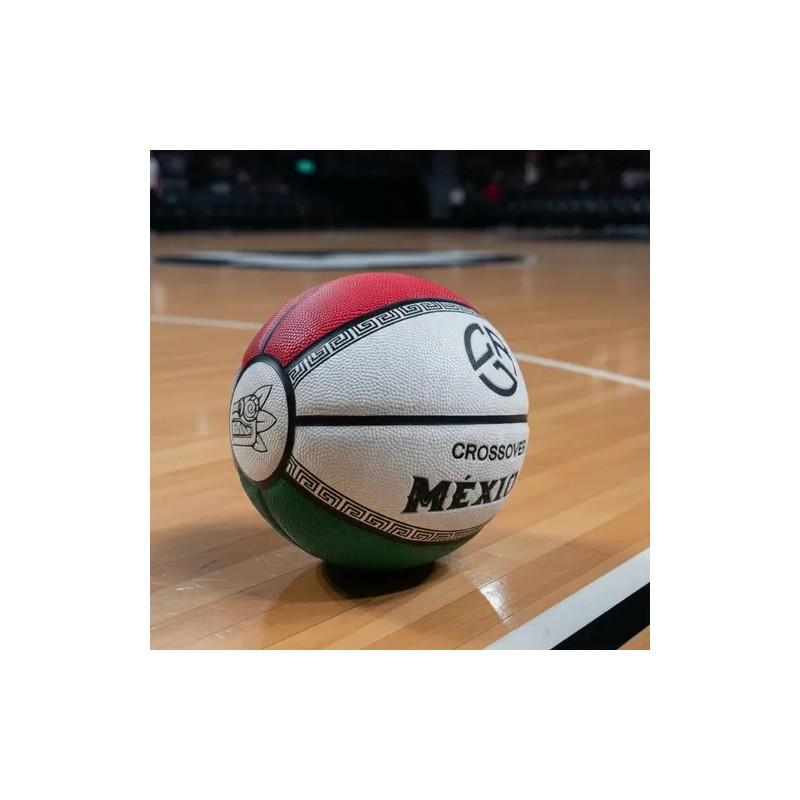 Balón Basquet Piel Sintética Crossover Mexicano Talla 7 Color Tricolor