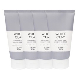 Happyvas 해피바스 화이트클레이 모공 클렌징폼 150g x4 Happy巴斯 White Clay Pore Cleansing Foam 150g x4