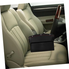 BUGUUYO Car Seat Gap Filler Organizer Artificial Storage Box for Keys Phone and Coins Compact Design for Easy Organization Vehicles Black