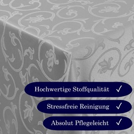 Damask Tablecloth Non-Iron Baroque Decoration Design Jacquard Table Cloth Many Sizes &and Colours