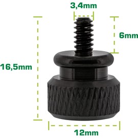 InLine 77770S 10er Pack Rändelschrauben (schwarz) für Gehäuse, 12mm