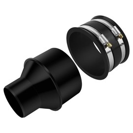 JIYIZO Dust Collection Fitting Kit Include 4 Inch to 2-1/2 Inch Reducer and 4 Inch Dust Control Flex Cuff with Stainless Steel Key Hose Clamps for Woodworking Dust Collection Hose and Dust Ports