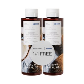 KORRES Coconut Water 1 +1 Shower Gel Set, Vegan, Dermatologically Tested, 2 x 250 ml