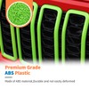 JeCar 9pcs Green Grill Inserts Headlight Covers Trim Kit for