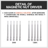 5x 8mm / 10mm Magnetic Power Nut Setter Driver Bit