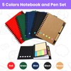 30 Set Pocket Notebook with Pen, Small Bulk Notepads with
