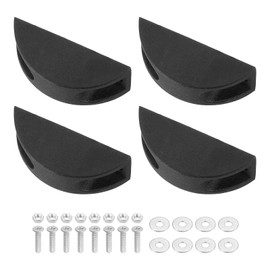 sourcing map 4Pcs Luggage Replacement Pads, Plastic Luggage Stand Feet Stud, Suitcase and Travel Gear Bottom Side Accessories with with Screws, Nuts and Washers, Black (62x28x20mm)