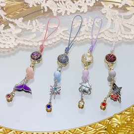 ZAUIBDUU Love and Deepspace Sylus Zayne Rafayel Xavier Cute Phone Charm, Color Beads Pendant for Decor(Sylus)